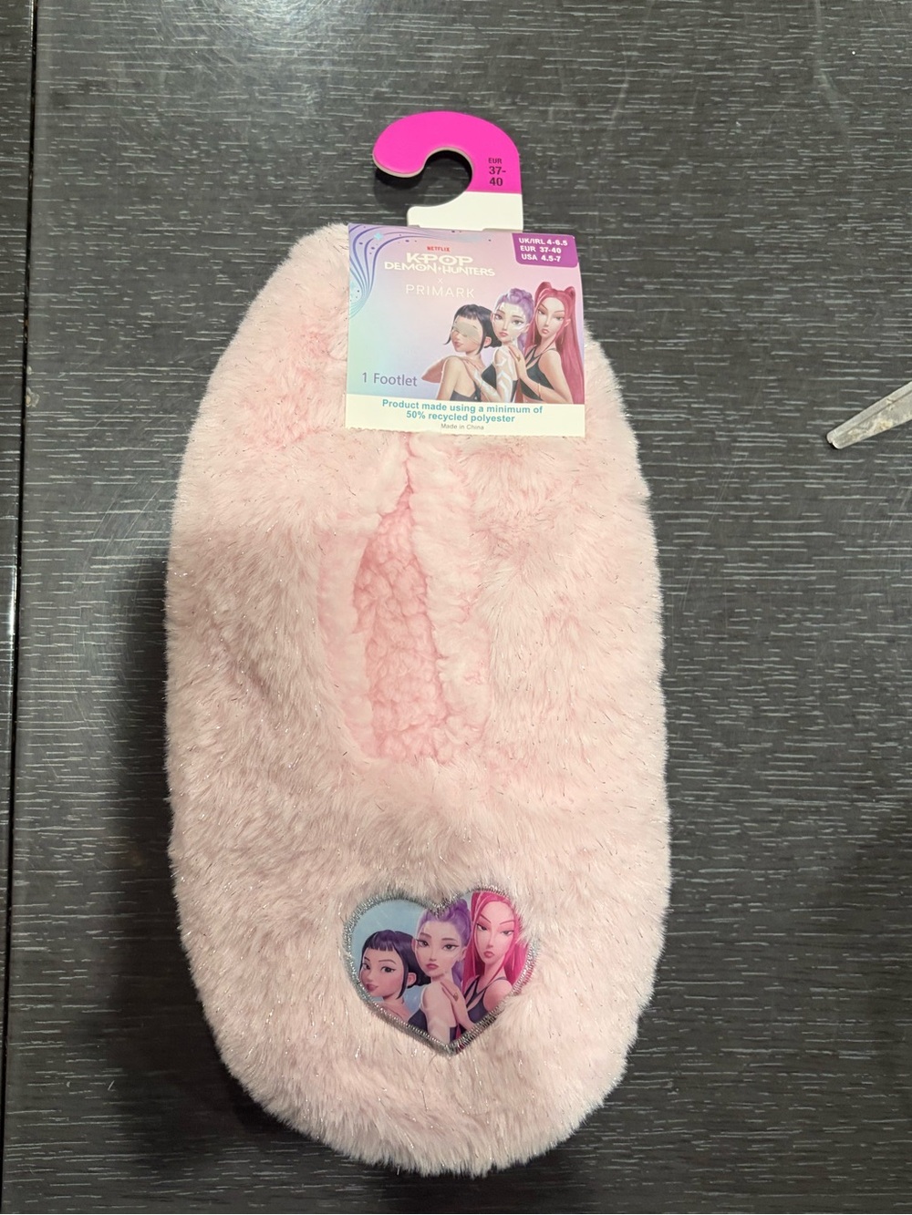NWT Netflix K Pop Demon Hunters X Primark Slipper Socks/ Footlet USA 4.5-7
